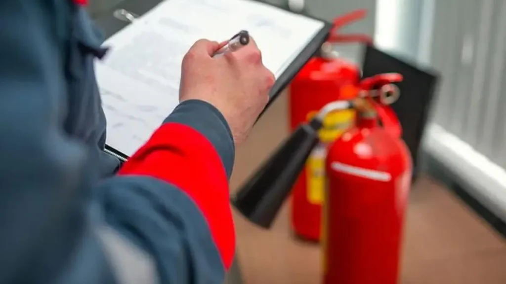 Fire risk assessment in a workplace